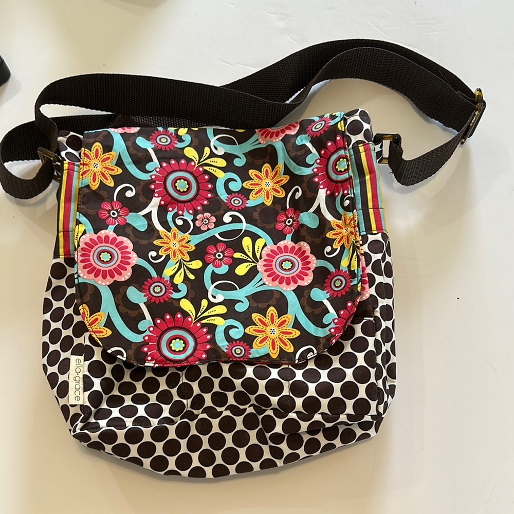 Ella grace multicolor floral Crossbody messenger Bag